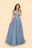 Plus Size Romantic Floral Print Bridesmaid Dress with Basque Waist - Ruched Bodice and Lace-Up Back