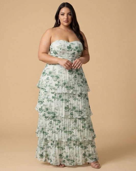 Chantarae Elegant Plus Size A-Line Chiffon Bridesmaid Dress - N0376
