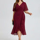 Plus Size Printed Mermaid Chiffon Wedding Guest Dress
