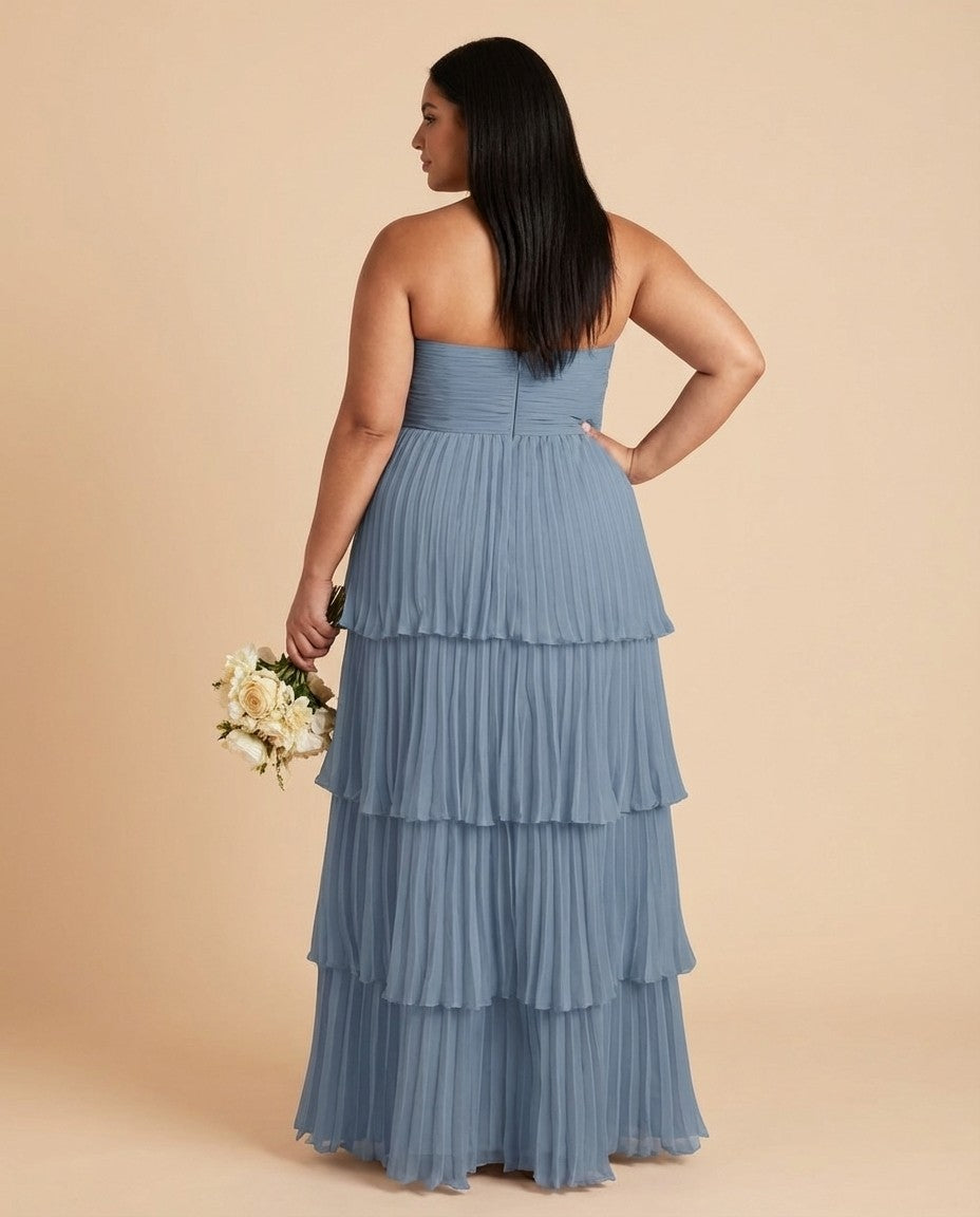 Chantarae Plus Size Off The Shoulder Mesh Bridesmaid Dress Leg Slit Curvy Friendly Sheath Gown For Wedding Party -N0370
