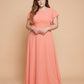 Avenleigh Plus Size Classic A-Line Chiffon Bridesmaid Dress Floor Length for Wedding - N0330