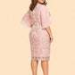Plus Size Mother of the Bride Dress with Floral Embroidery and Chiffon Sleeves Elegant Formal Gown