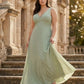 Silvarelle Elegant Plus Size Sheath Bridesmaid Dress with Chiffon for Wedding Party -N0363