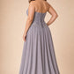 Scarvelle Plus Size Satin Prom Dress with Basque Waist and Pearl Corset