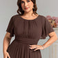 Plus Size Simple Chiffon Pleated A-Line Bridesmaid Dress