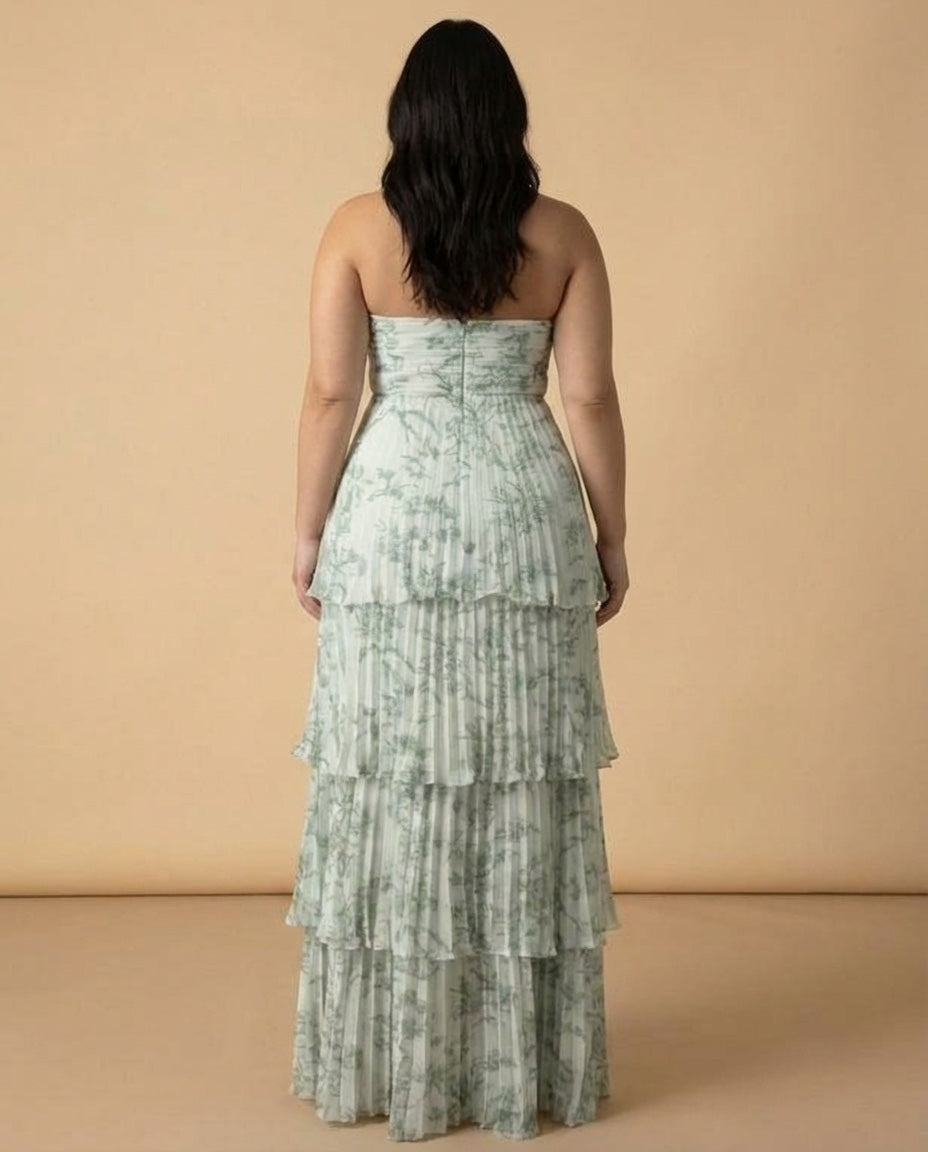 Chantarae Elegant Plus Size A-Line Chiffon Bridesmaid Dress - N0376