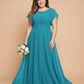 Avenleigh Classic A-Line Chiffon Plus Size Bridesmaid Dress with Light Fabric for Ceremony -N0333