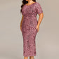 Plus Size Sequin Mermaid Mother of the Bride Dress