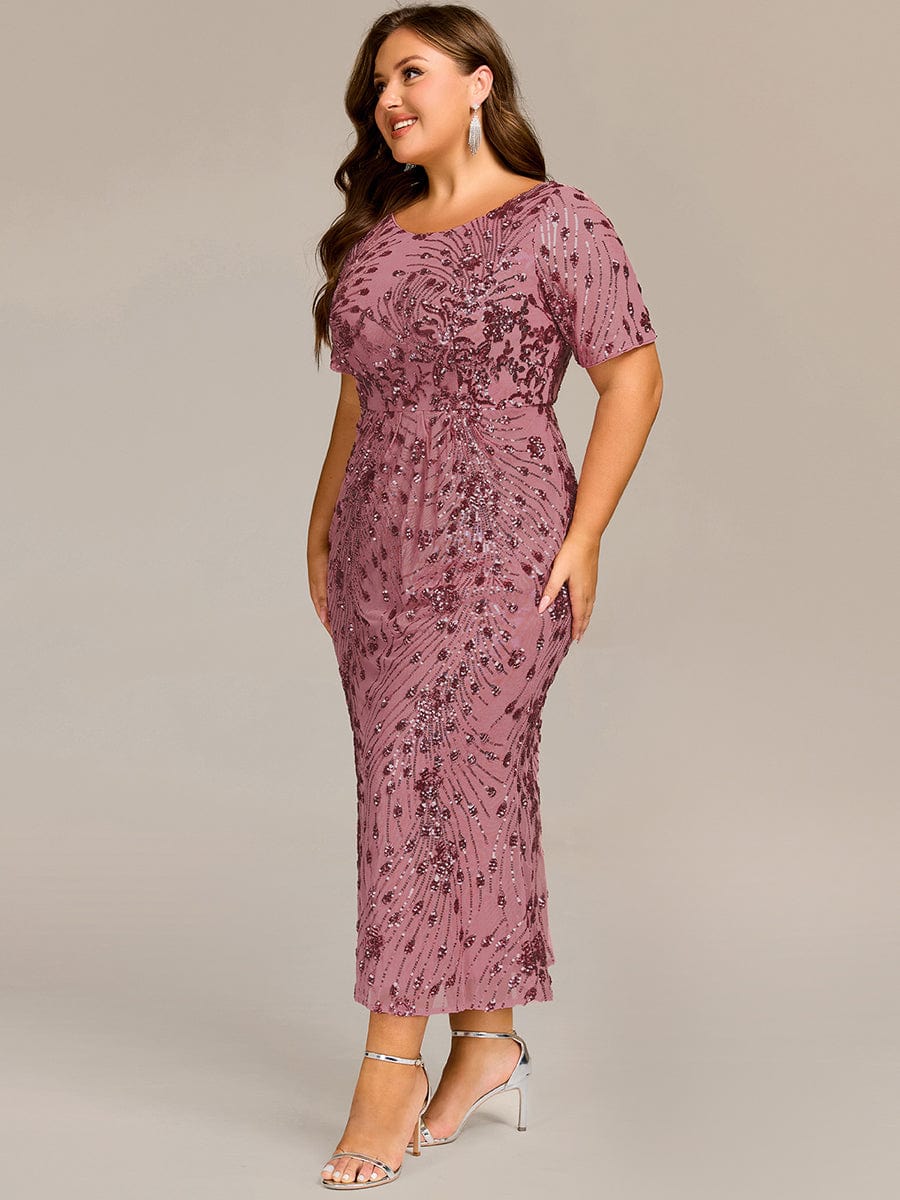 Plus Size Sequin Mermaid Mother of the Bride Dress