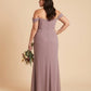 Elanthia Plus Size Romantic Sheath Bridesmaid Dress with Off Shoulder for Wedding -N0347