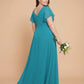 Avenleigh Plus Size Minimalist A-Line Chiffon Bridesmaid Dress with  Silhouette -N0337