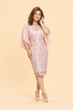 Plus Size Mother of the Bride Dress with Floral Embroidery and Chiffon Sleeves Elegant Formal Gown