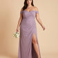 Elanthia Plus Size Romantic Sheath Bridesmaid Dress with Off Shoulder for Wedding -N0347