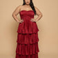 Chantarae Elegant Plus Size A-Line Satin Charmeuse Bridesmaid Dress - N0383