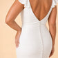 Romantic Satin Bridal Gown with Open Back and Flowing Train