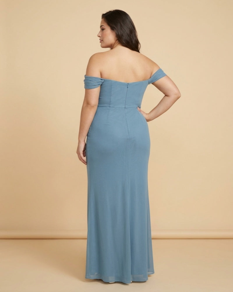 Elanthia Sexy Plus Size Sheath Bridesmaid Dress with Convertible Design for Wedding-N0345