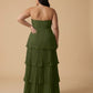 Chantarae Romantic Plus Size A Line Bridesmaid Dress with Sweetheart Neckline and Ruffles -N0369