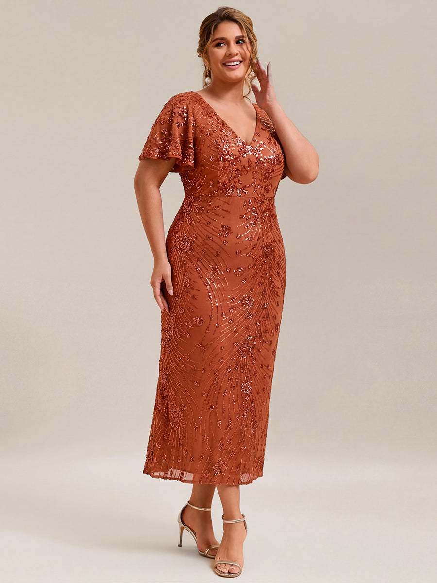 Plus Size Sequin Mermaid Formal Dress