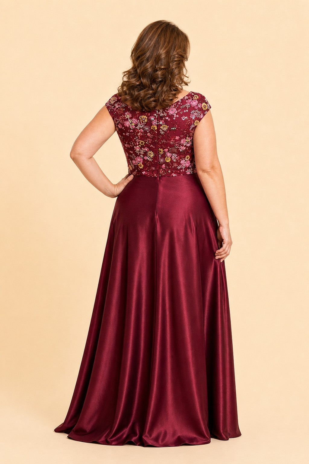 Sweet Style Sleeveless Cap Sleeve Elegant Mother of Bride Wedding Dress