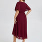 Plus Size Printed Mermaid Chiffon Wedding Guest Dress