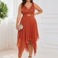 Plus Size Stunning V Neck Prom Lace Dress for Women