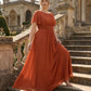 Petaline Minimalist Plus Size Bridesmaid Dress with Soft Pleats for Wedding N0325