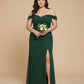 Elanthia Convertible Off-the-Shoulder Mesh Plus Size Bridesmaid Dress for Weddings - N0344