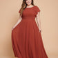 Avenleigh Plus Size Classic A-Line Chiffon Bridesmaid Dress Floor Length for Wedding - N0330