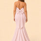Plus Size Strapless Bridesmaid Dress with Bow Back and Chapel Train