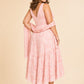 Scarvelle Plus Size Elegant Strapless Floral Evening Gown with Romantic Volume for Weddings and Gala Events