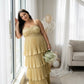 Chantarae Plus Size A Line Bridesmaid Dress Sweetheart Neckline Tiered Ruffle for Wedding Prom Evening Party - N0481