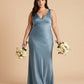 Silvarelle Romantic Plus Size Sheath Satin Bridesmaid Dress with Smooth Finish for Wedding - N0358