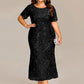 Plus Size Sequin Mermaid Formal Dress