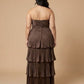 Chantarae Sophisticated Plus Size A-Line Satin Charmeuse Bridesmaid Gown - N0380