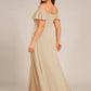 Plus Size Cold Shoulder Formal Bridesmaid Dress with Side Slit
