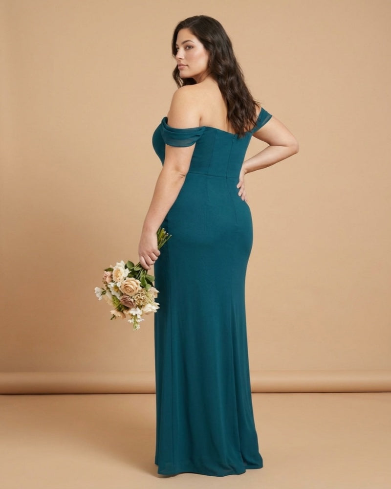 Elanthia Sexy Plus Size Sheath Bridesmaid Dress with Convertible Design for Wedding-N0345