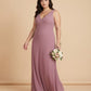 Silvarelle Plus Size Timeless Lace Sheath Floor Length Chiffon Bridesmaid Dress -N0366