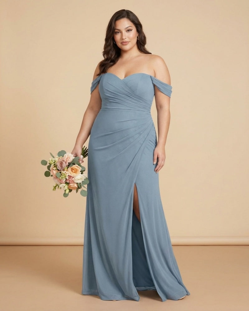 Elanthia Sexy Plus Size Sheath Bridesmaid Dress with Convertible Design for Wedding-N0345
