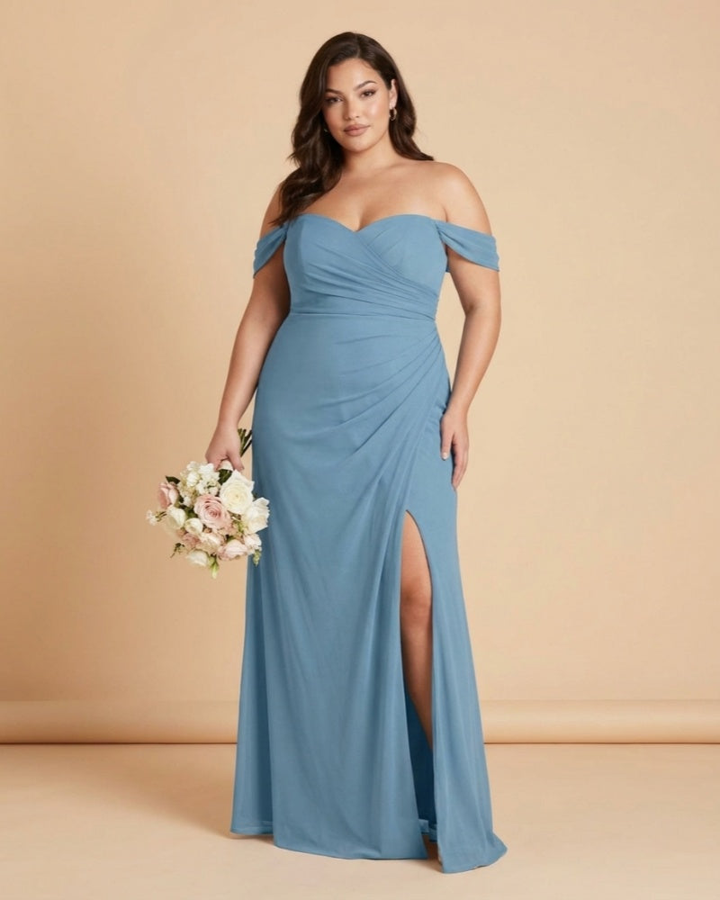 Elanthia Sexy Plus Size Sheath Bridesmaid Dress with Convertible Design for Wedding-N0345