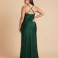 Silvarelle Modern Plus Size Sheath Bridesmaid Dress in Stretch Satin for Formal Wedding -N0357