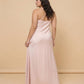 Silvarelle Elegant Stretch Satin Plus Size Bridesmaid Dress with Lace Trim for Weddings - N0359