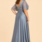 Romantic Lace Satin A-Line Bridesmaid Dress for Wedding Guest Evening Events Formal Gown