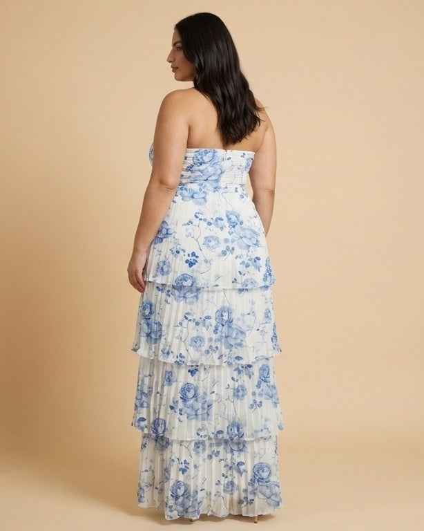 Chantarae Elegant Plus Size A-Line Chiffon Bridesmaid Dress - N0376