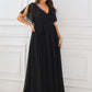 Plus Size Pleated Tie-Waist Chiffon Bridesmaid Dress
