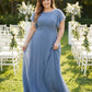 Avenleigh Plus Size Romantic A-Line Chiffon Bridesmaid Dress for Formal Wedding Events - N0336