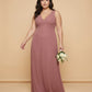 Silvarelle Plus Size Timeless Lace Sheath Floor Length Chiffon Bridesmaid Dress -N0366
