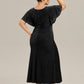 Plus Size Sequin Flutter Sleeve Formal Dress