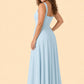 Elegant Plus Size A-Line Bridesmaid Dress with Pockets and Open Back