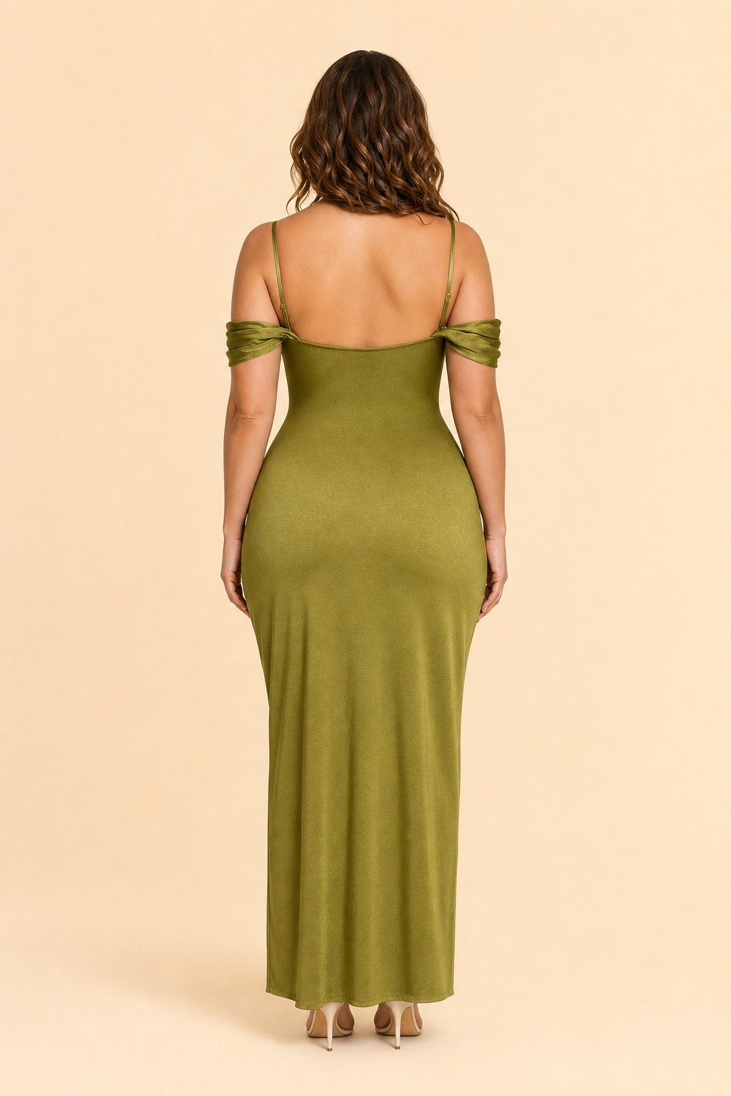 Bridesmaid Maxi Dress with Detachable Bra and Flattering Slit