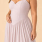 Elegant A Line Chiffon Gown with Adjustable Lace Up Corset Back